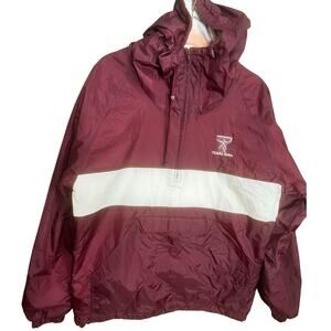Vintage Texas A&M University Anorak Jacket Sz S Maroon Aggies NCAA 90s Football